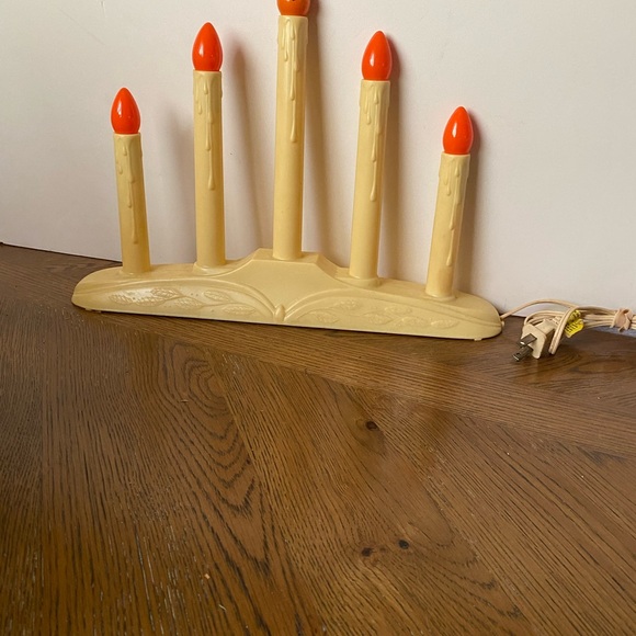 4 Vintage Light Christmas Candle Light Window Electric Candelabra And Single Lot - Picture 4 of 10